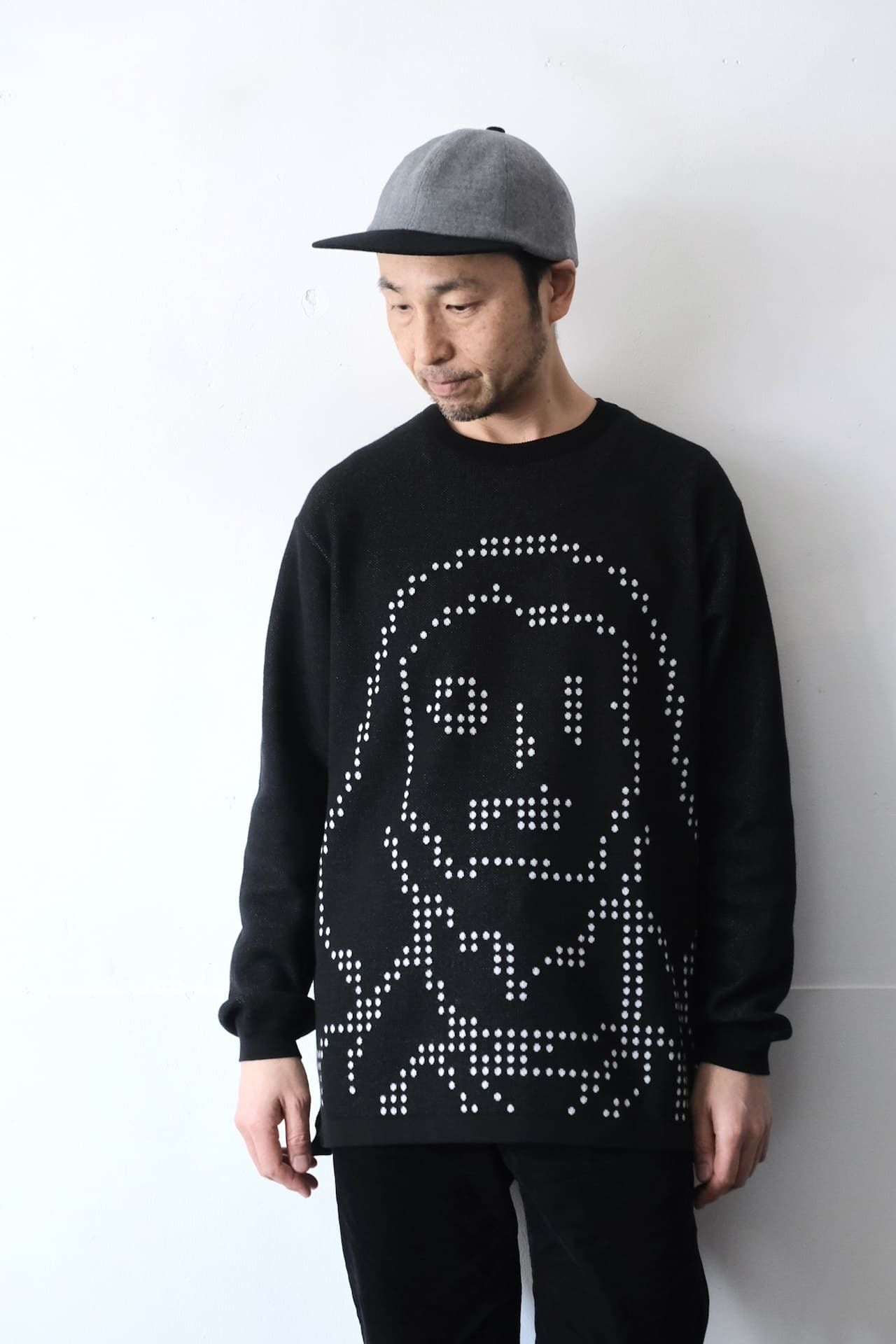 FUJITO oil works ロゴ ニットセーター