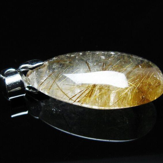 タイチンルチルクォーツ ペンダント ルチルクォーツ ペンダントトップ 一点物 メール便可 [M便 1/20] 112-12598