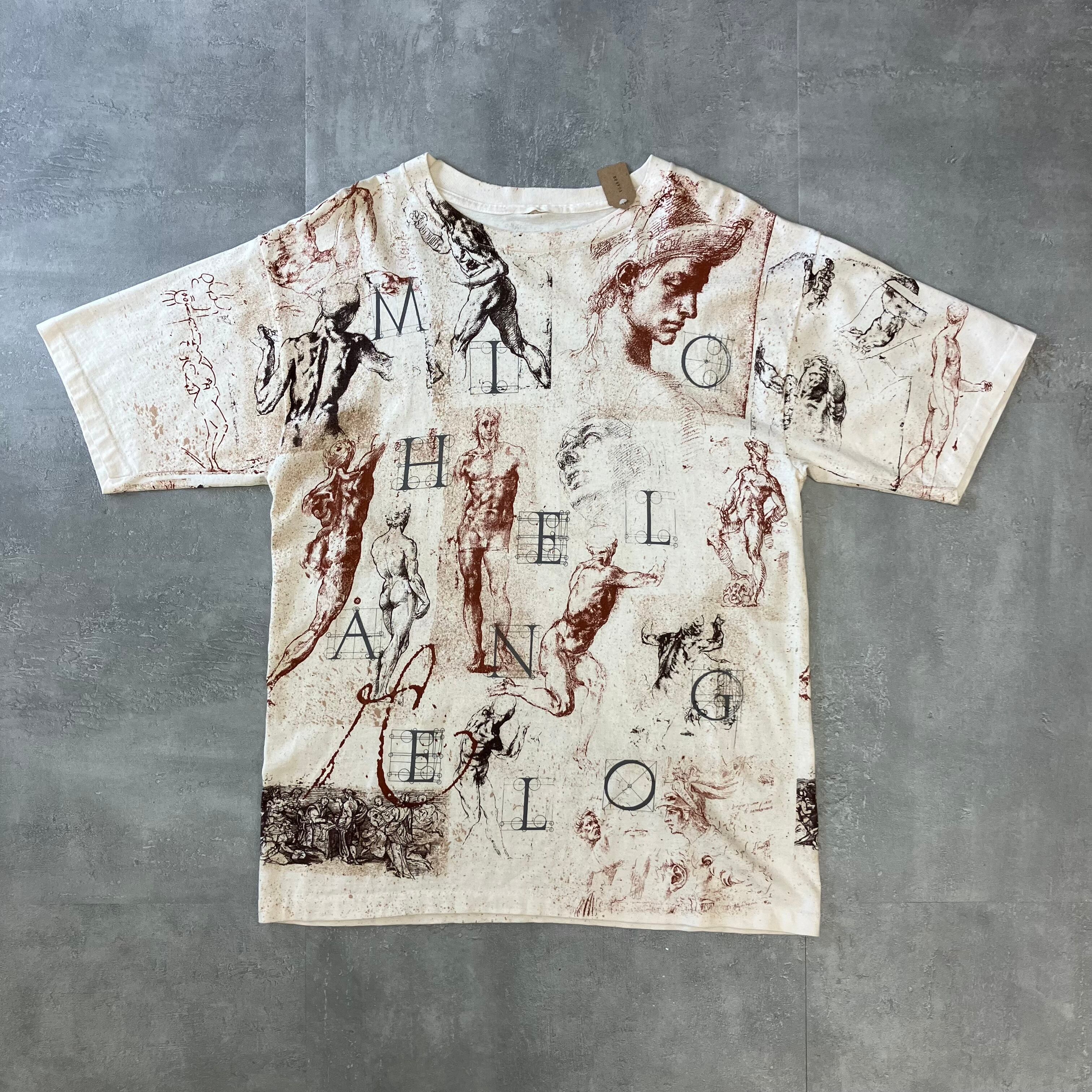 《special》90s ミケランジェロ 両面プリントTee アートTee シングルステッチ XL程度 No.2143