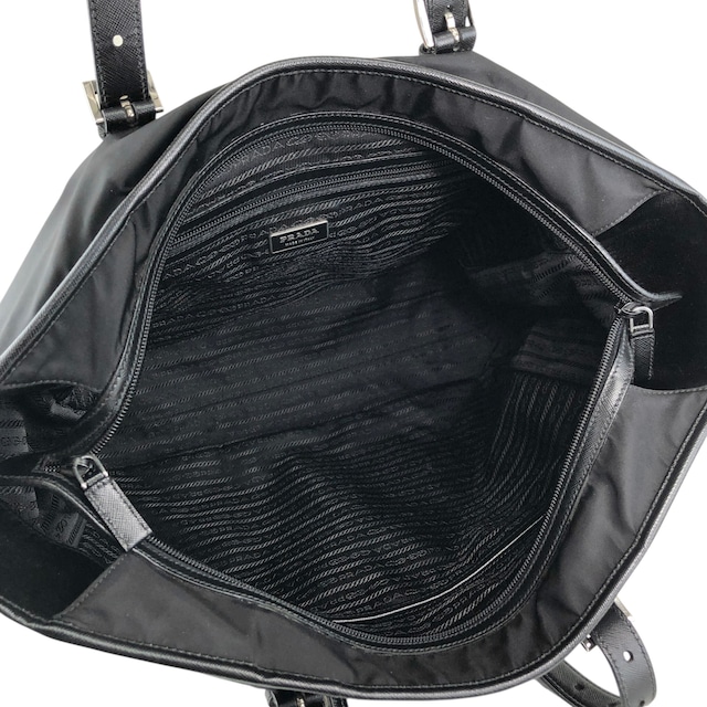 PRADA プラダ トートバッグ ブラック トライアングルロゴ ナイロン A4 vintage ヴィンテージ オールド ivus2k