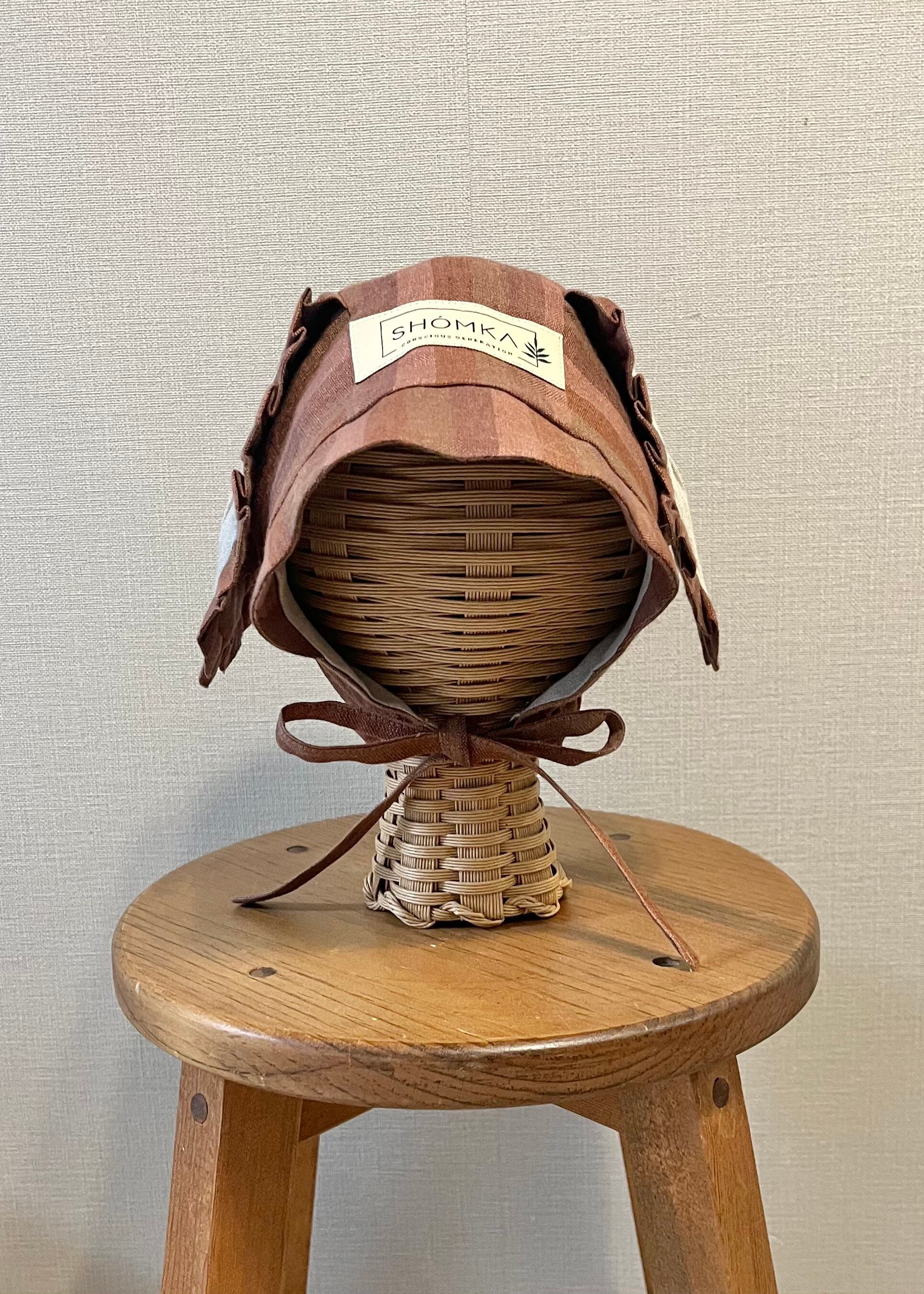 SHOMKA linen puppy bonnet 47cm キッズファッション小物 ベビー