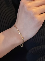 スリーハートスリムブレスレット