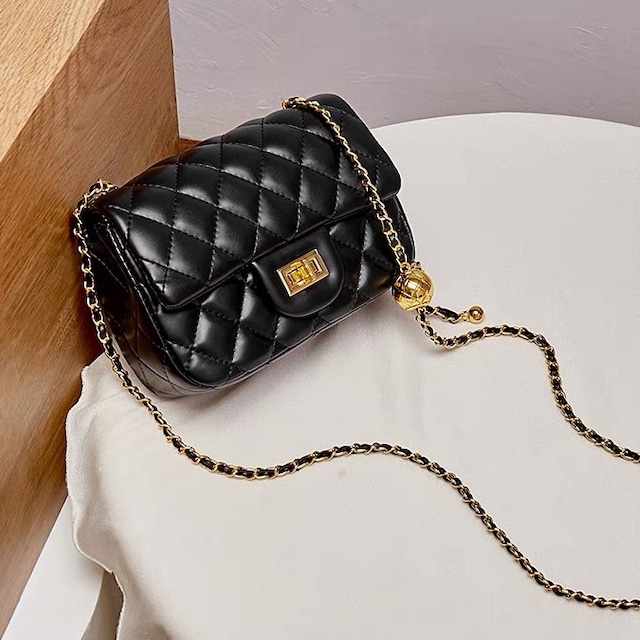 Quilted chain bag pochette 2color 661
