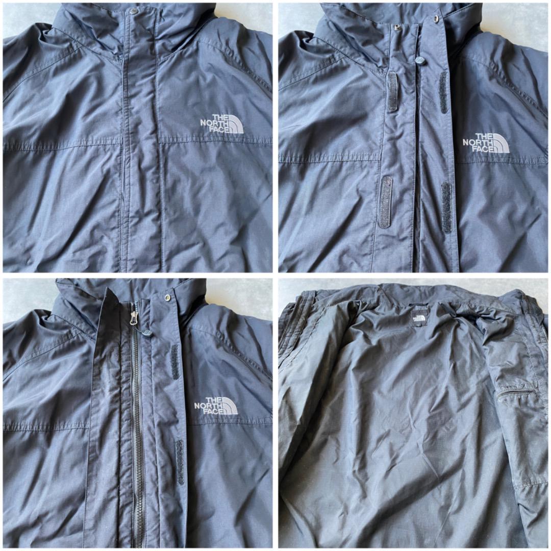 ノースフェイス ナイロンジャケット パーカー 刺繍 古着 L 黒 15563 ノースフェイス ナイロンジャケット パーカー 刺繍 古着 L 黒