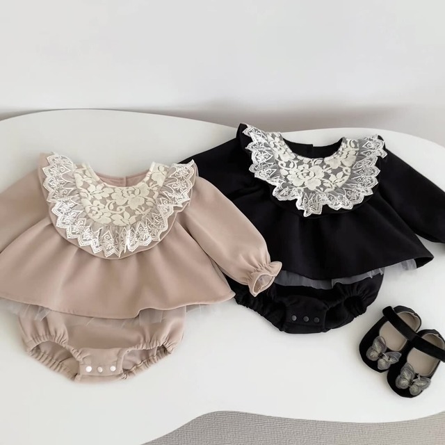 【秋作】レース襟セットアップ