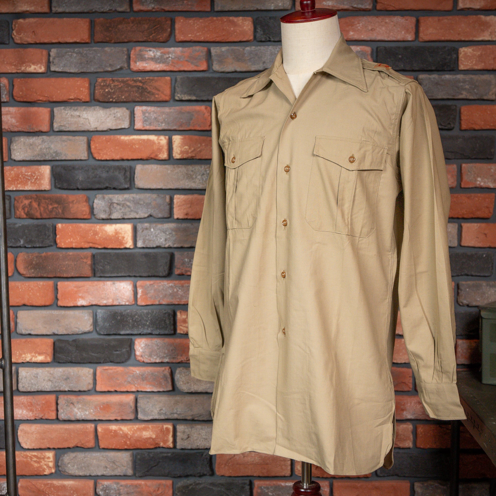 DEADSTOCK】Type 2 French Army M-47 Chino Shirt フランス軍