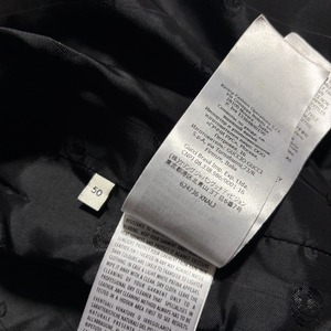GUCCI back embossed logo black leather snap shirt jacket
