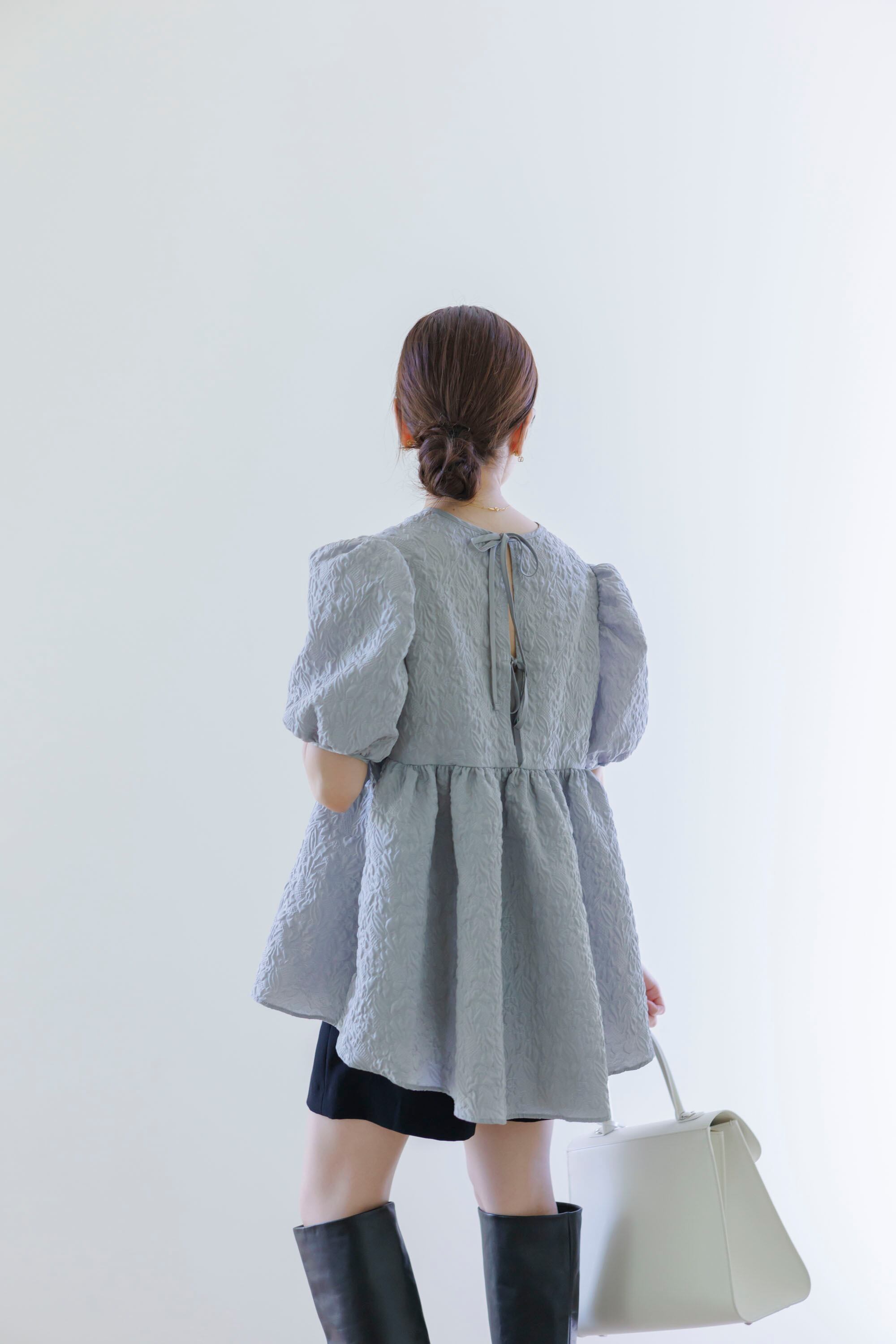 Bluelea ブルレア Jacquard Blouse ジャガード ブラウス Bluelea New Jacquard Blouse ジャガードブラウス