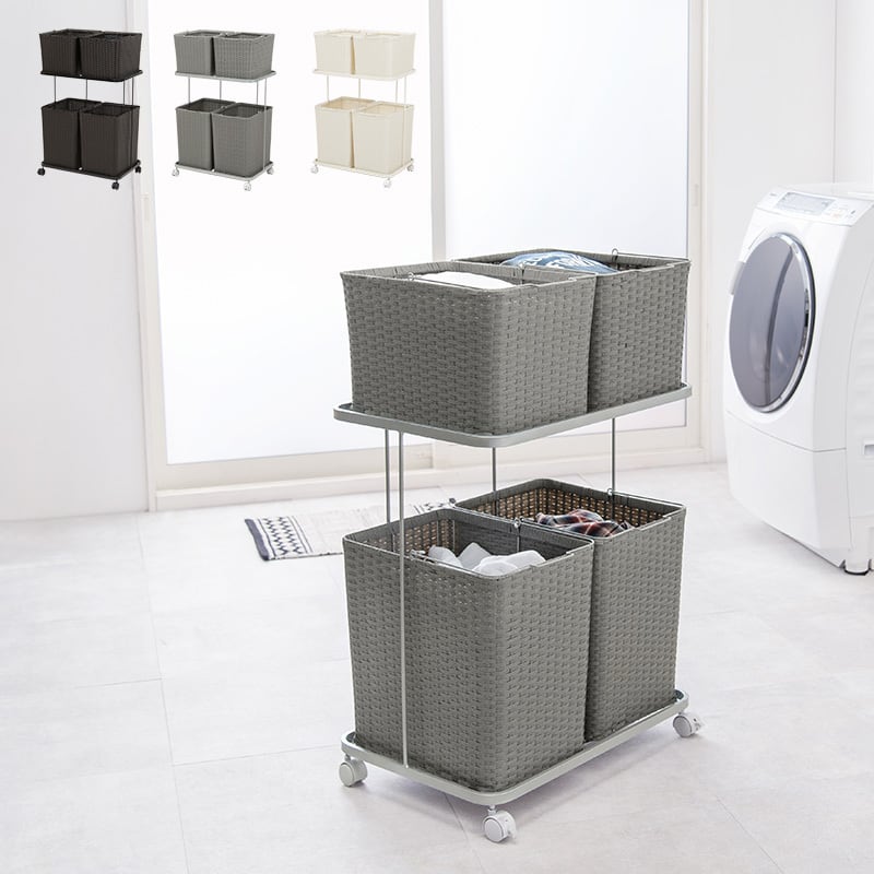 ランドリーバスケット ランドリーワゴン 洗濯カゴ キャスター付 新生活