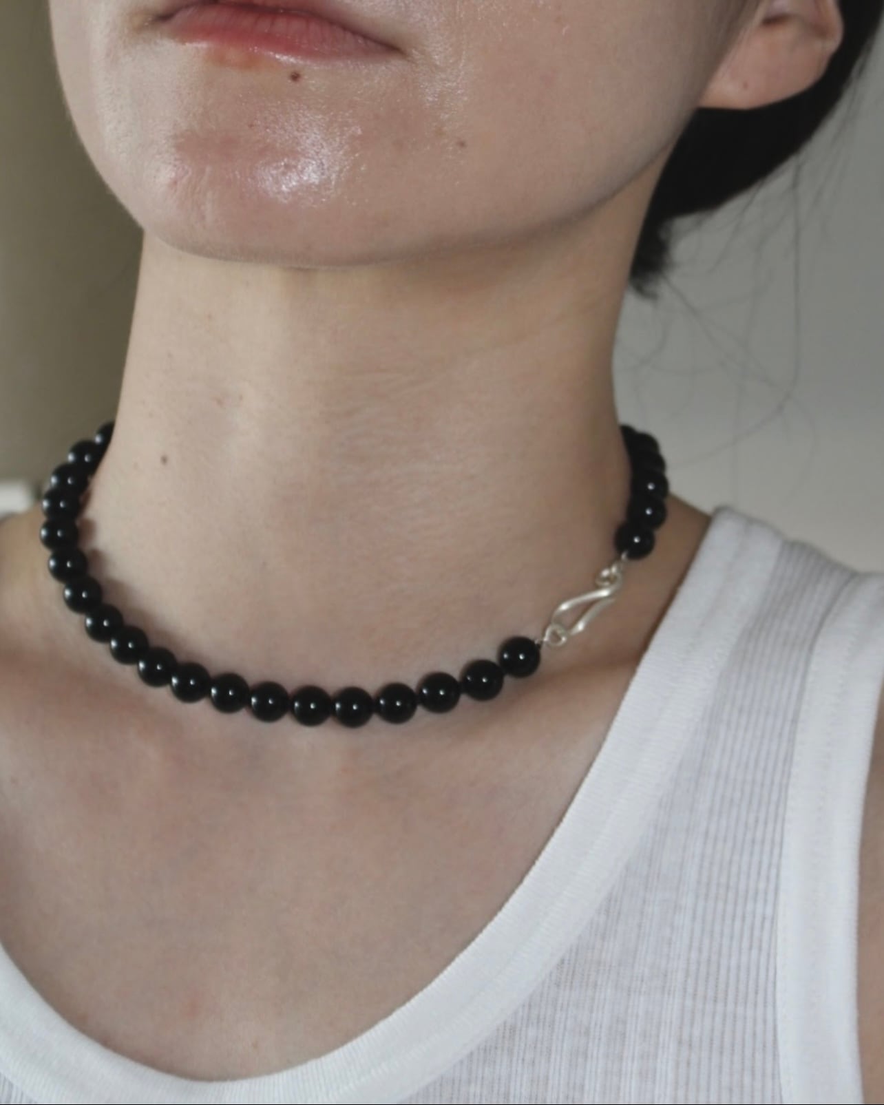 Onyx knot choker 8mm 37 / 40 | OCUCCI boutique