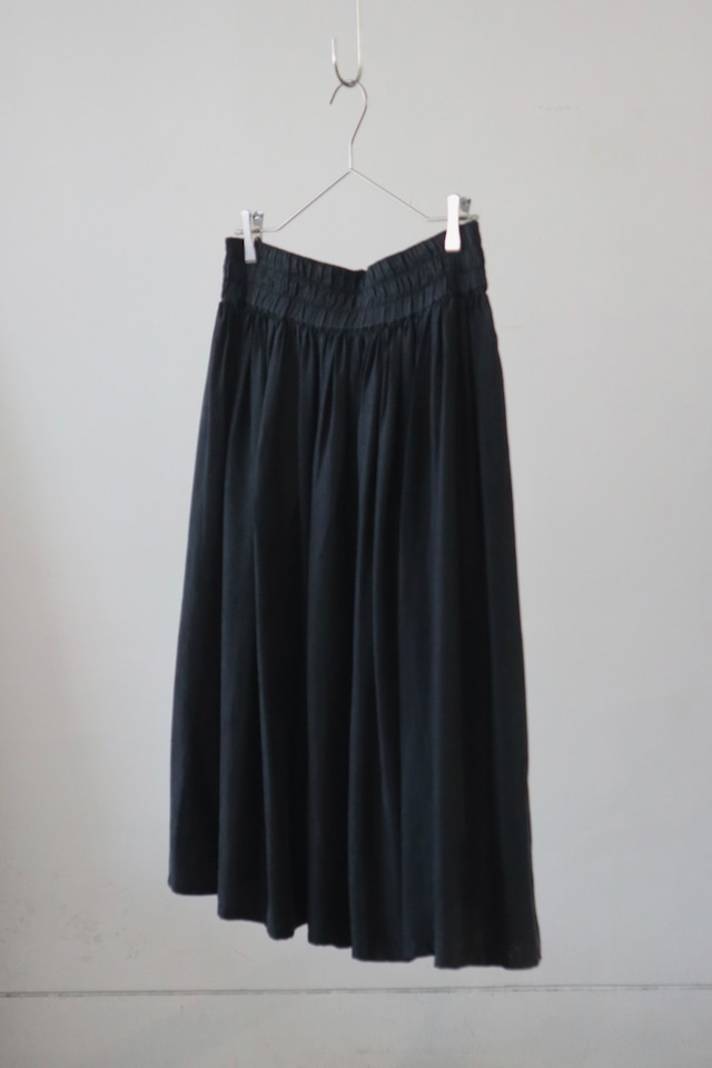 80s-90s Euro silk gathered skirt