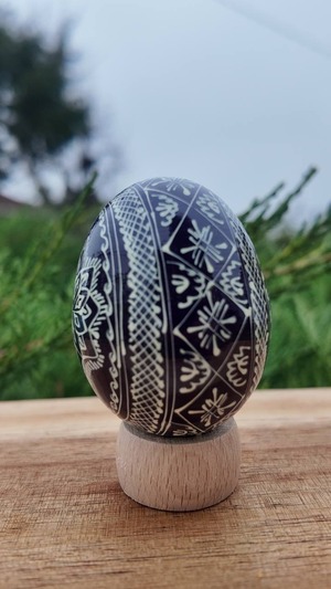 装飾用プィサンカ（イースターエッグ）with stand　コロミヤ博物館モデル
