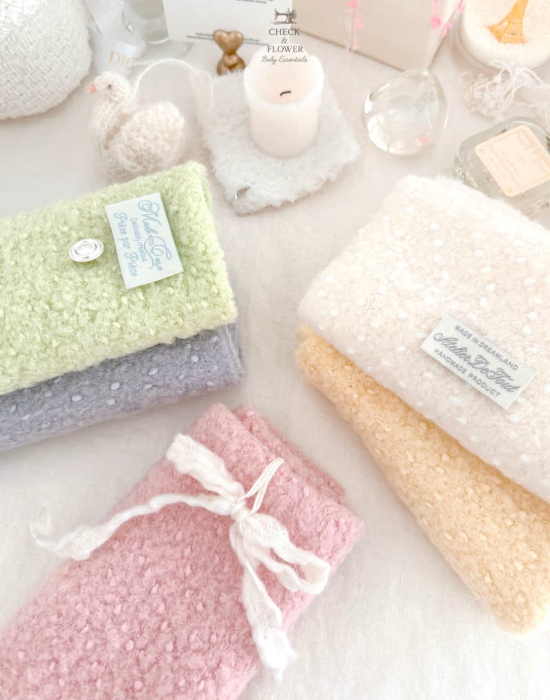 【終了】ときめきモコモコウール　ブークレ生地25FW