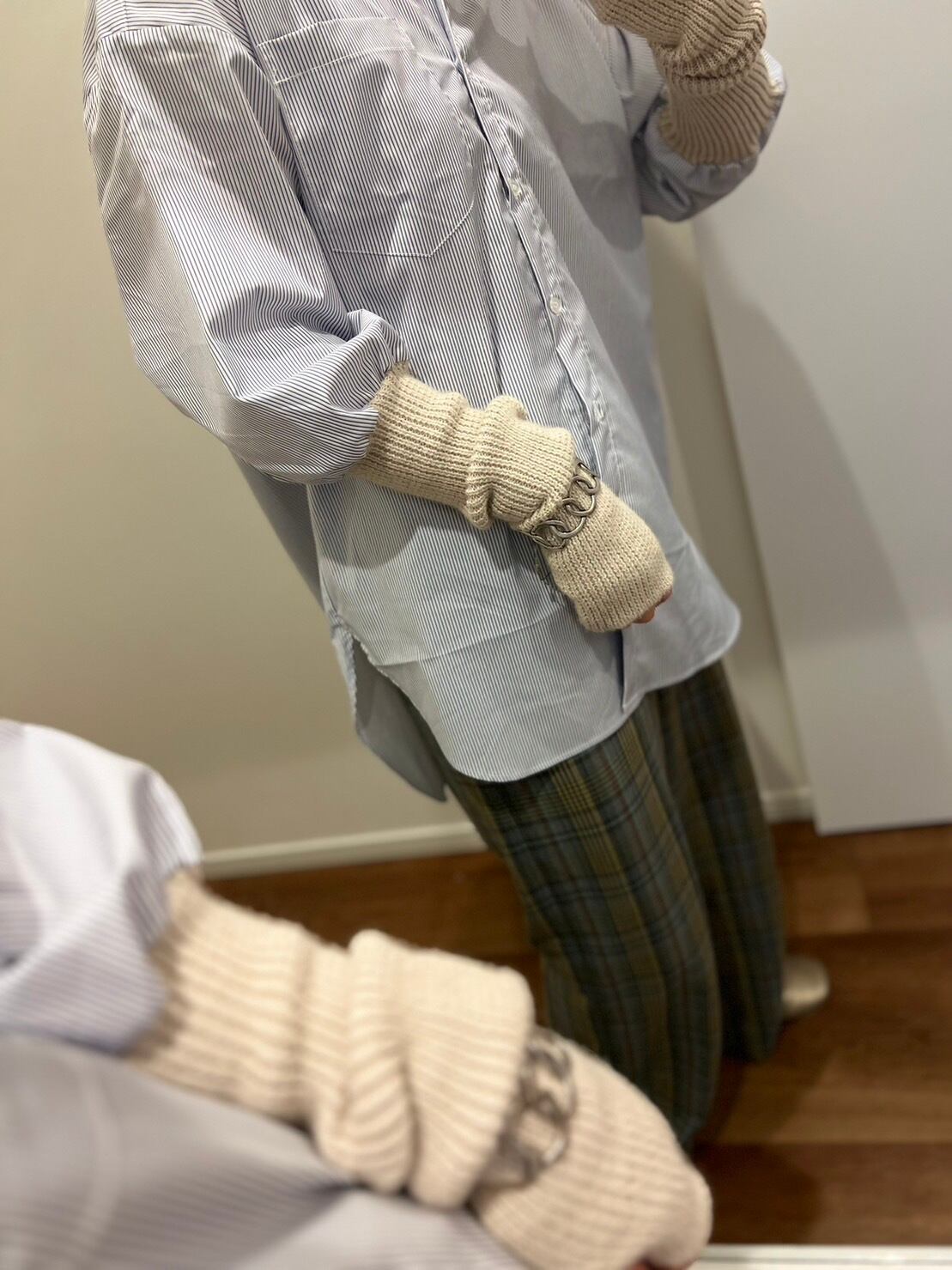 【SELECT】ロングリブスリーブシャツ