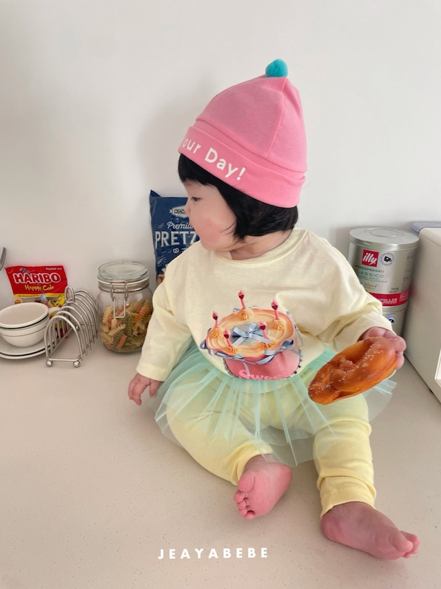 【取寄】jeaya bebe｜sweet cake tee｜スイートケーキT｜S-XL｜baby&kids｜26 spring