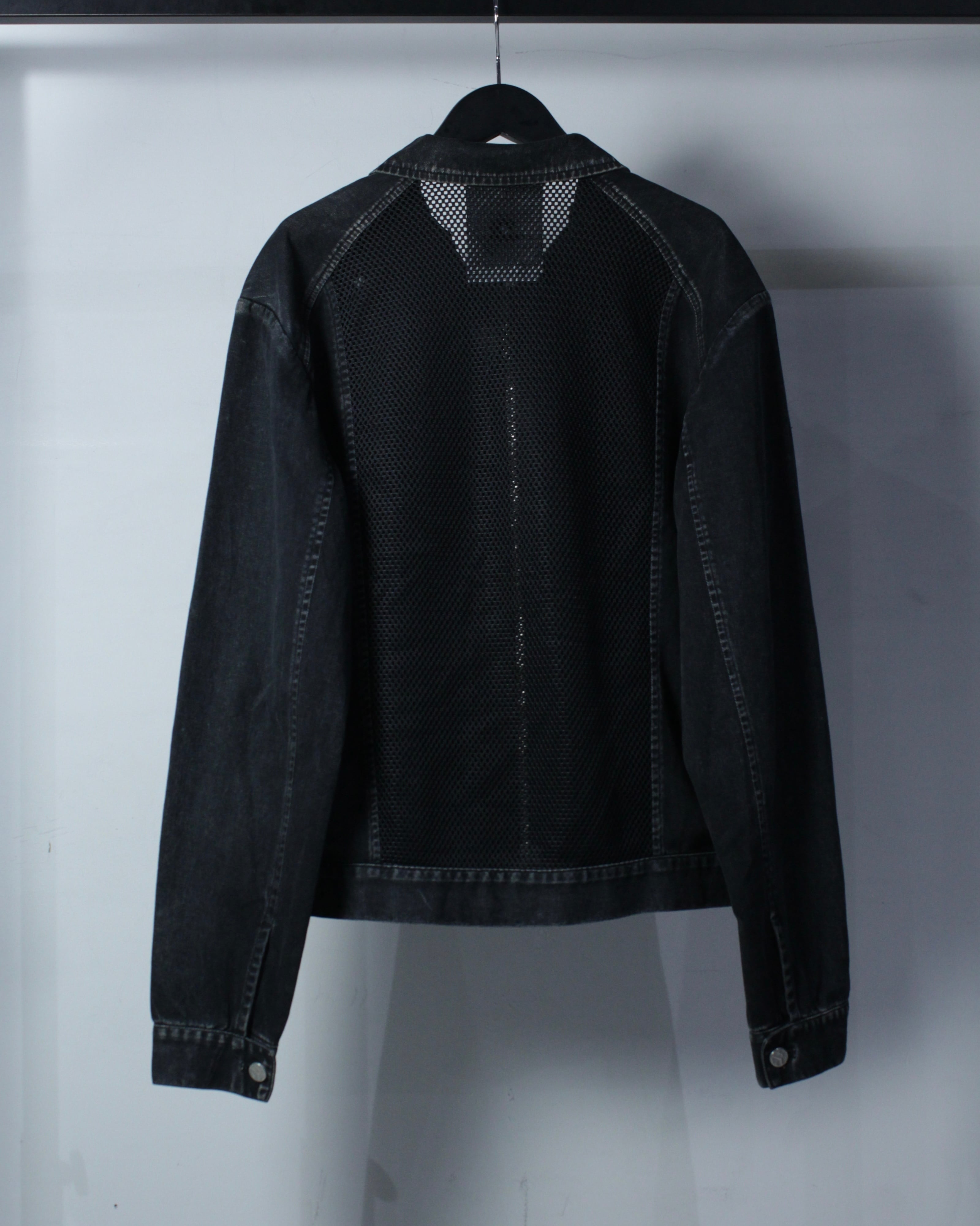 Caka BLACK】“SILENT”“DAMIR DOMA”Mesh Switching Zip Up Denim Jacket