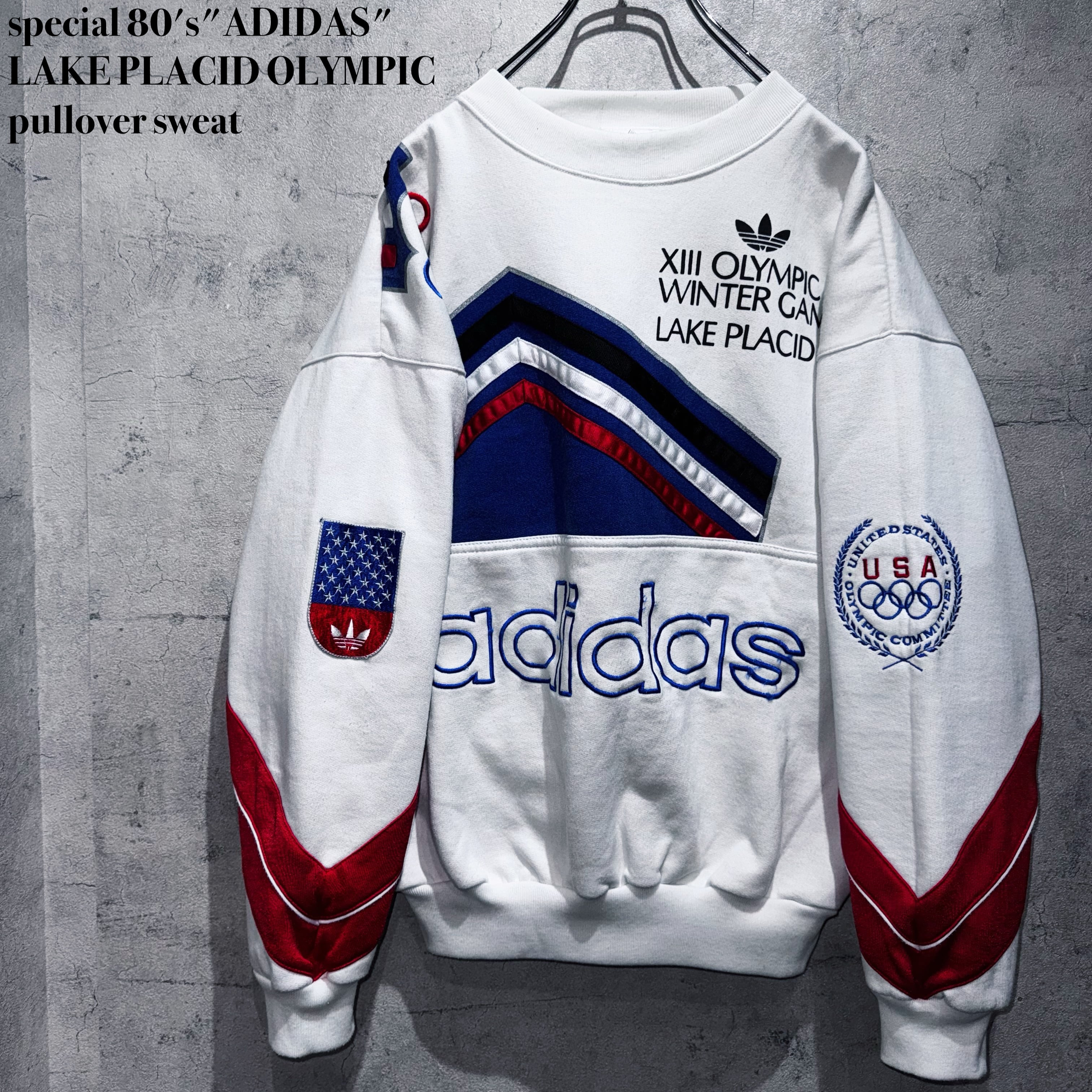 special 80's"ADIDAS"LAKE PLACID OLYMPIC pullover sweat