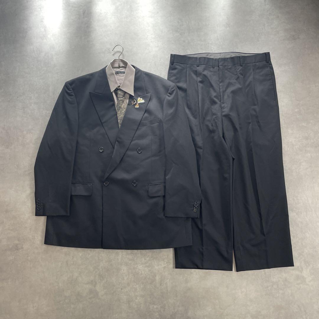 90s vintage スーツ ダブル セットアップ ピンズ vol.20 XL