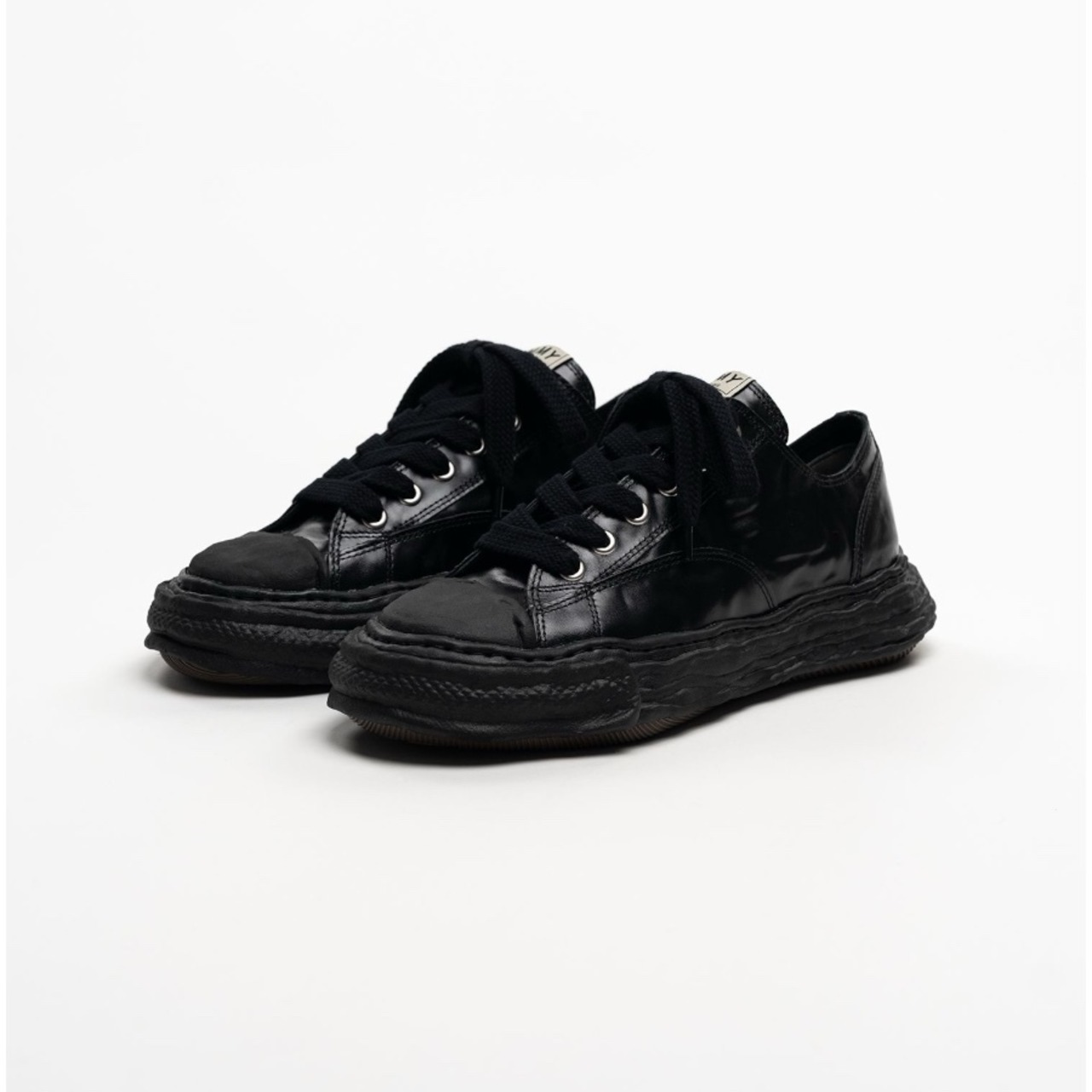 【Maison MIHARA YASUHIRO】PETERSON23 WRINKLED LEATHER LOW-TOP SNEAKERS - 9