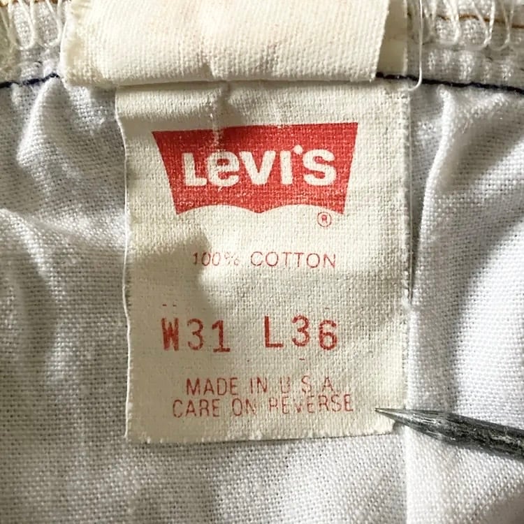 W31 L36】90's US.Levis 501 リーバイス バレンシア工場(555) ボタン裏