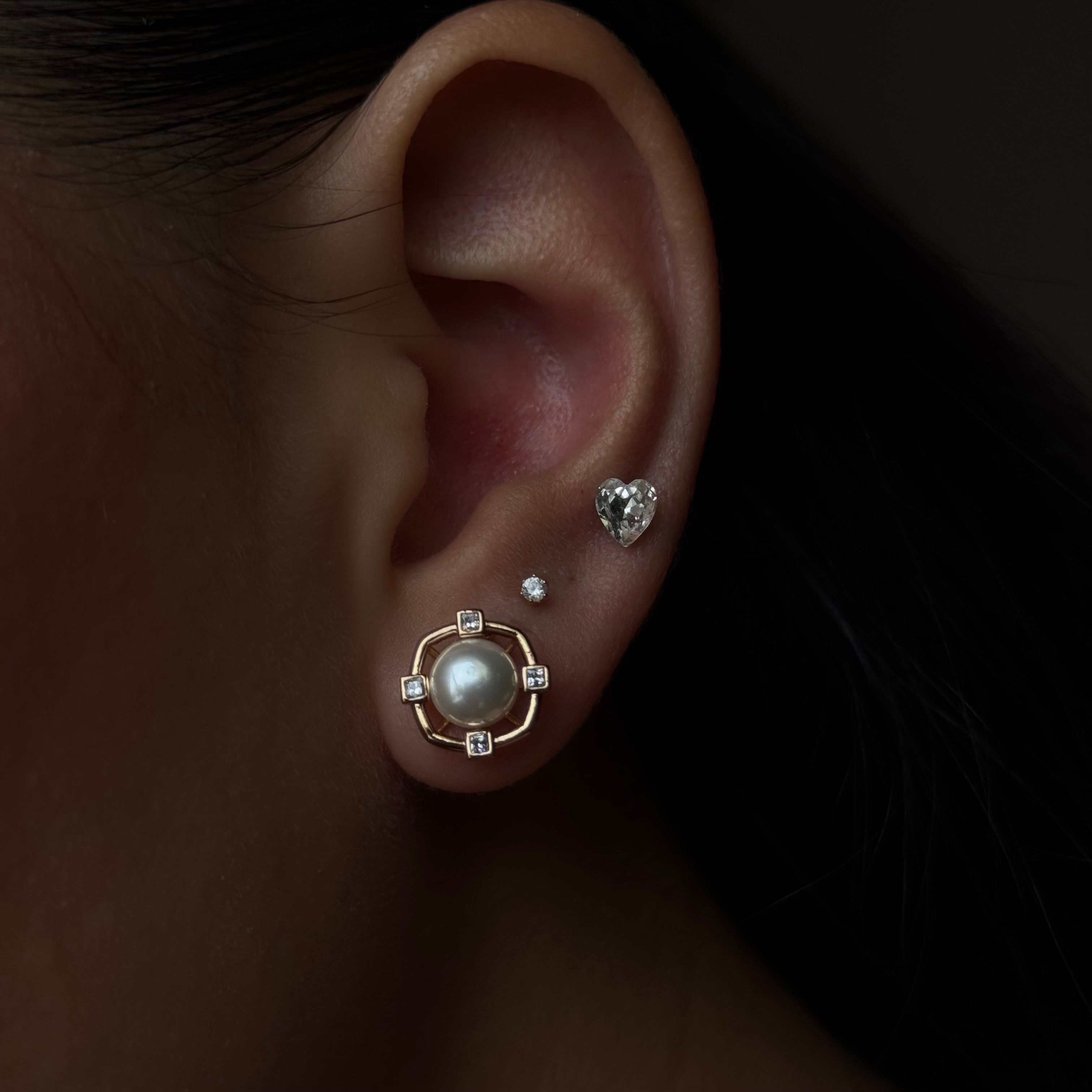 LUCE PEARL 18Kコーティングキャッチピアス | Asian DolL JAPAN CONCEPT