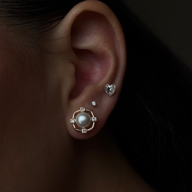 LUCE PEARL 18Kコーティングキャッチピアス