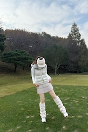 GOXO ゴーエックスオー テディミックスダウンベスト フリーサイズ