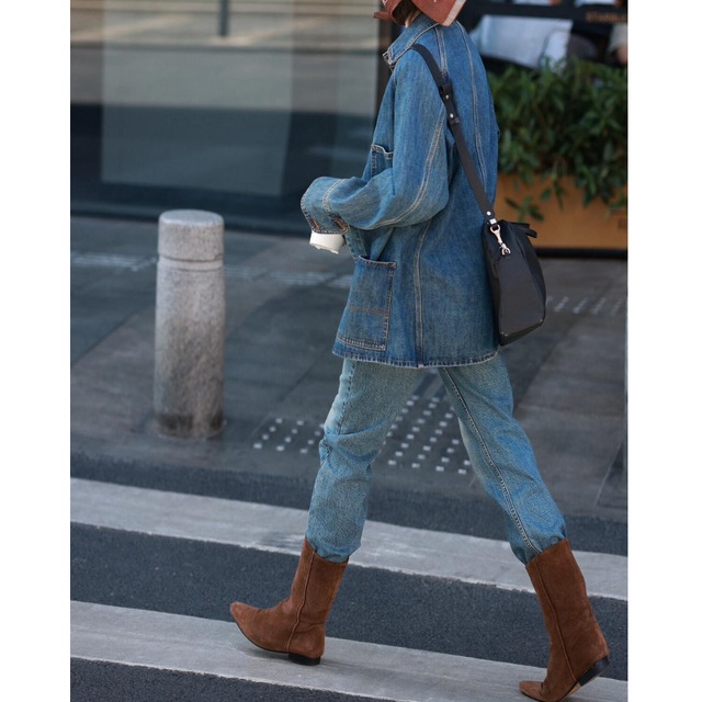 【レトロウォッシュドブルーデニムジャケット】P02047