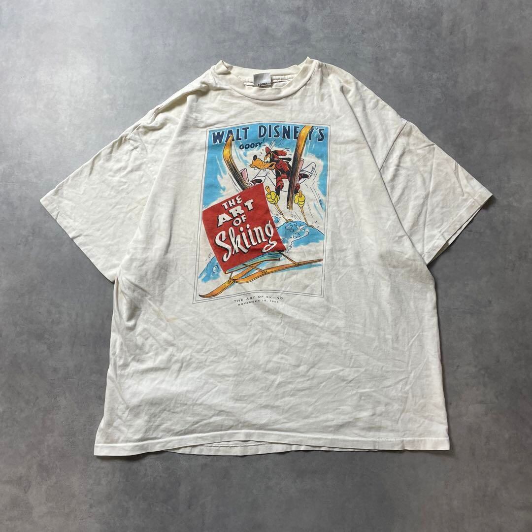 90s USA製 グーフィー art 絵 絵画vintage T-shirts