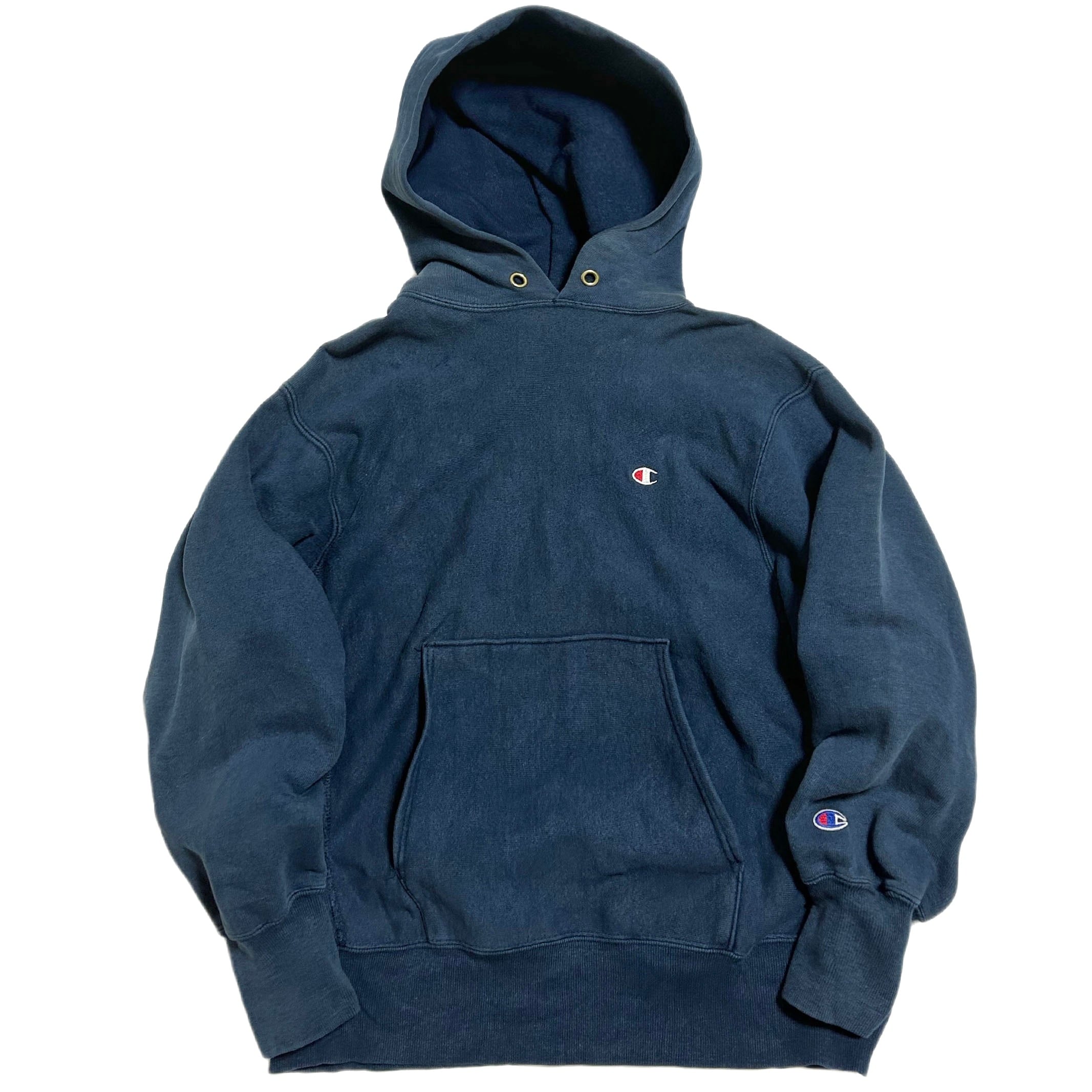 美品 90s USA製 青目エンジ リバースウィーブ M Champion 目付