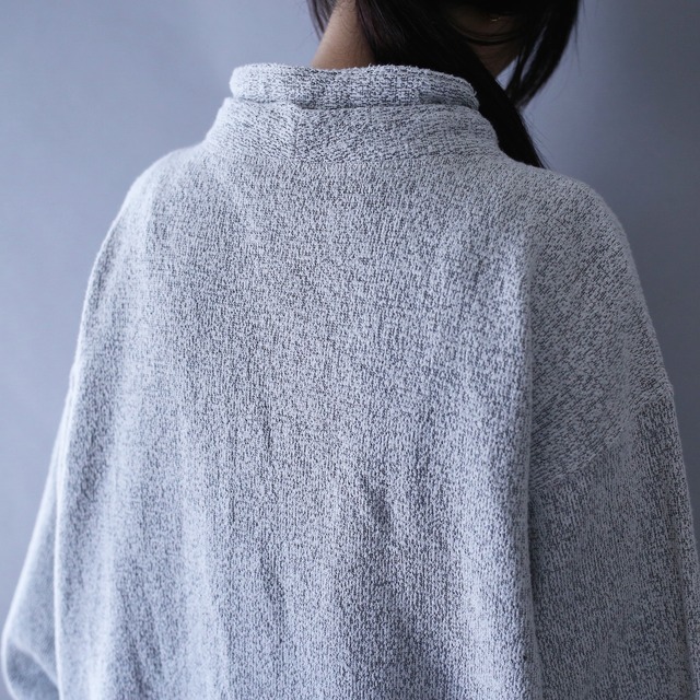 "刺繍"one point design over silhouette design sweatshirt