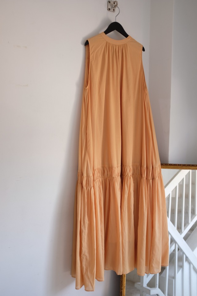 [WALANCE]organic cotton voile tiered dress MARIGOLD