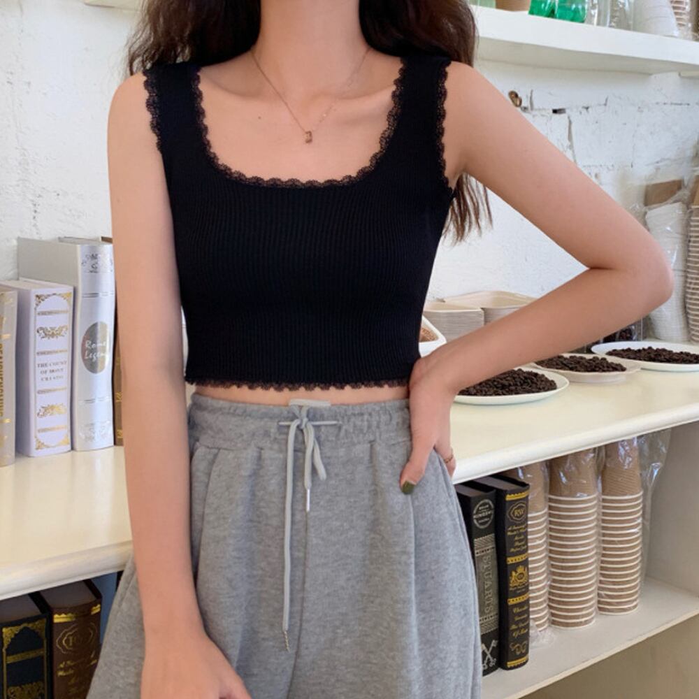 へそ出し ニット タンクトップ レディース 春夏秋 インナー トップス きれいめ 大人 かわいい 肌見せ おしゃれ カジュアル ショート丈 大人可愛い 大人女子