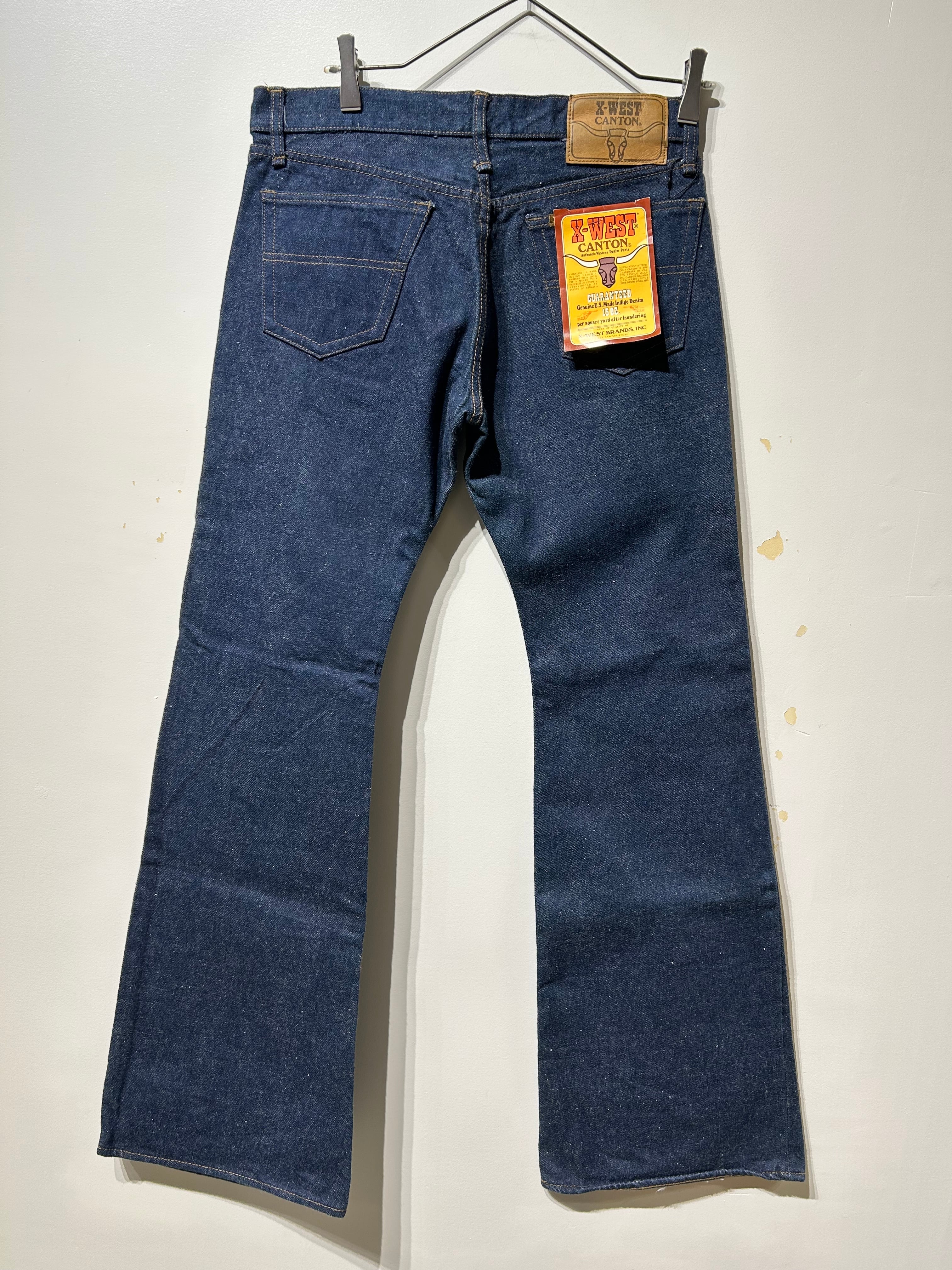 PT618）70's CANTON X-WEST western flare denim made in Japan / W31