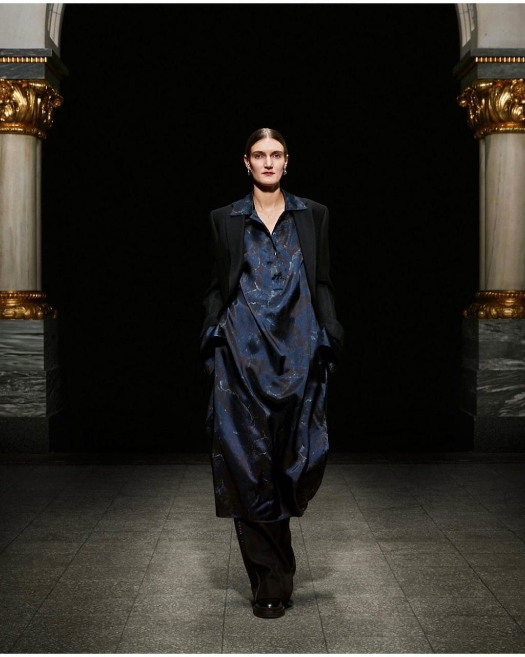 sacai SUITING MIX LAYERED KNIT DRESS | dear closet