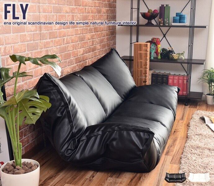 二人掛け低反発クッションソファー