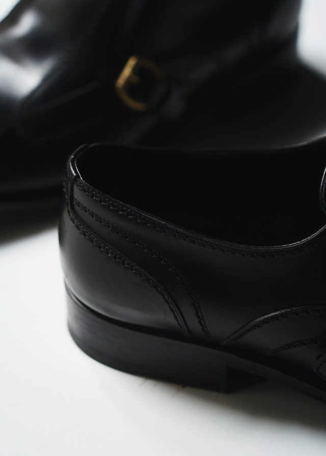 LOUIS VUITTON monk strap leather loafers