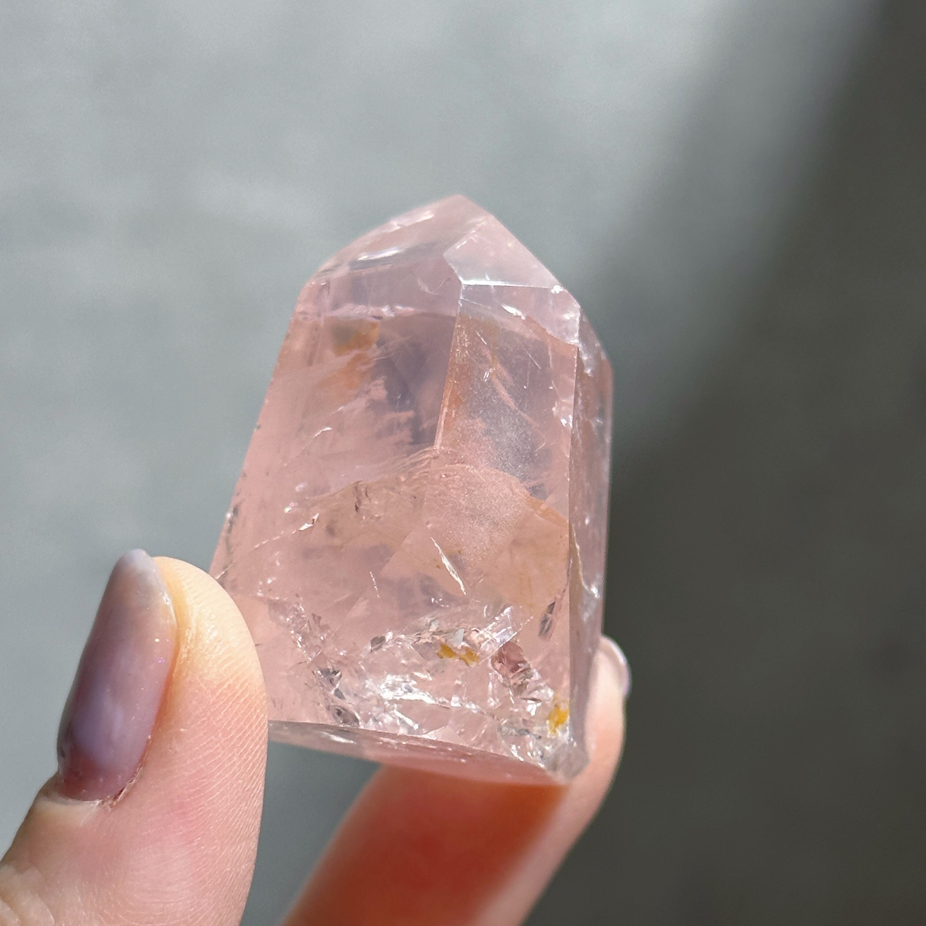 ローズクォーツ×ゴールデンヒーラー タワー55◇ Rose Quartz Tower