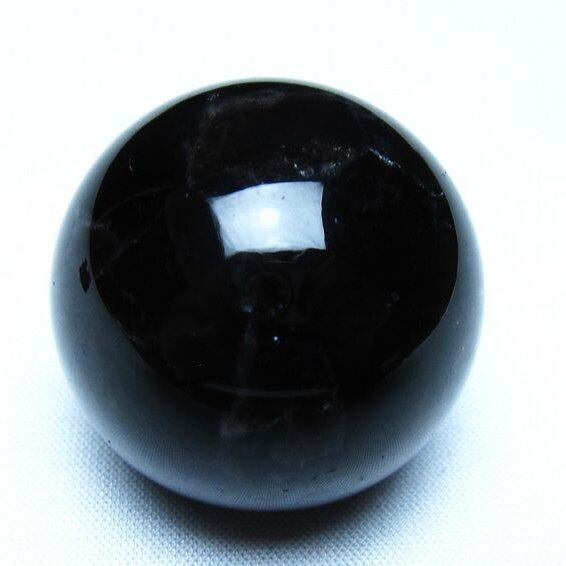 黒水晶 モリオン 丸玉 36mm スフィア 置物 原石 141-7448