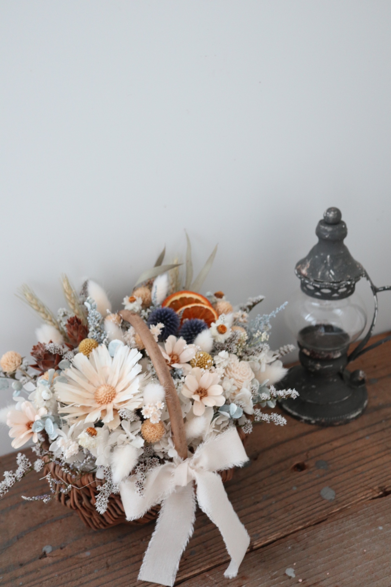 dried flower basket