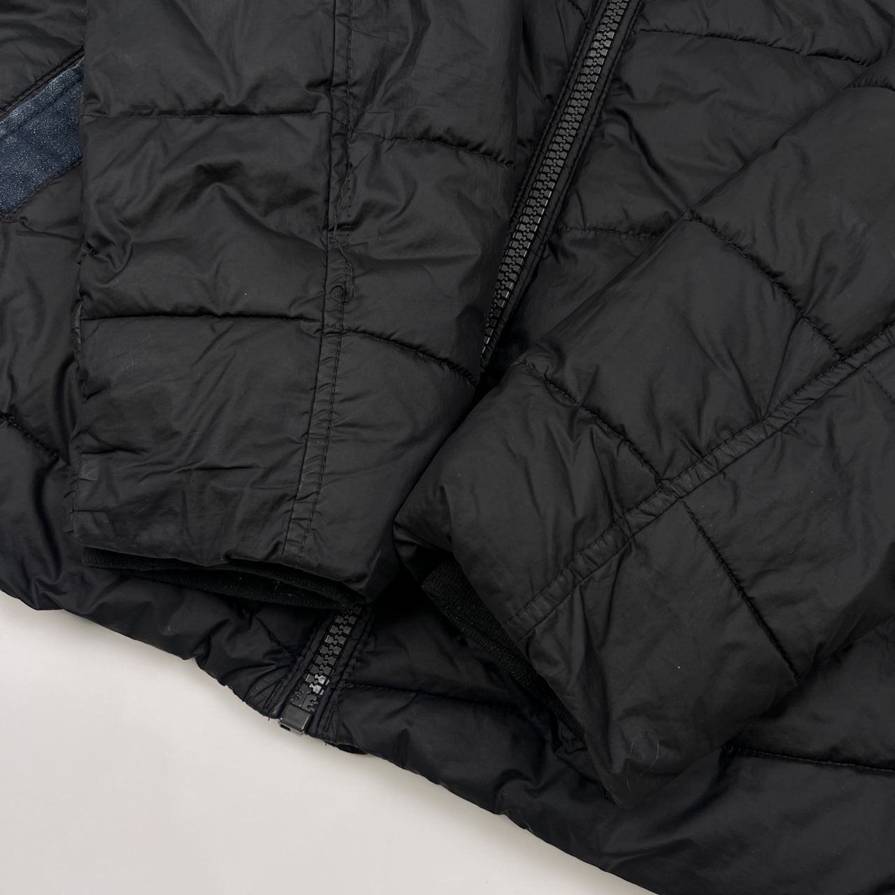 G-STAR RAW ジースター ロゥ デニム切替 フード付き 中綿 ジャケット サイズ M /ブラック×インディゴ/メンズ