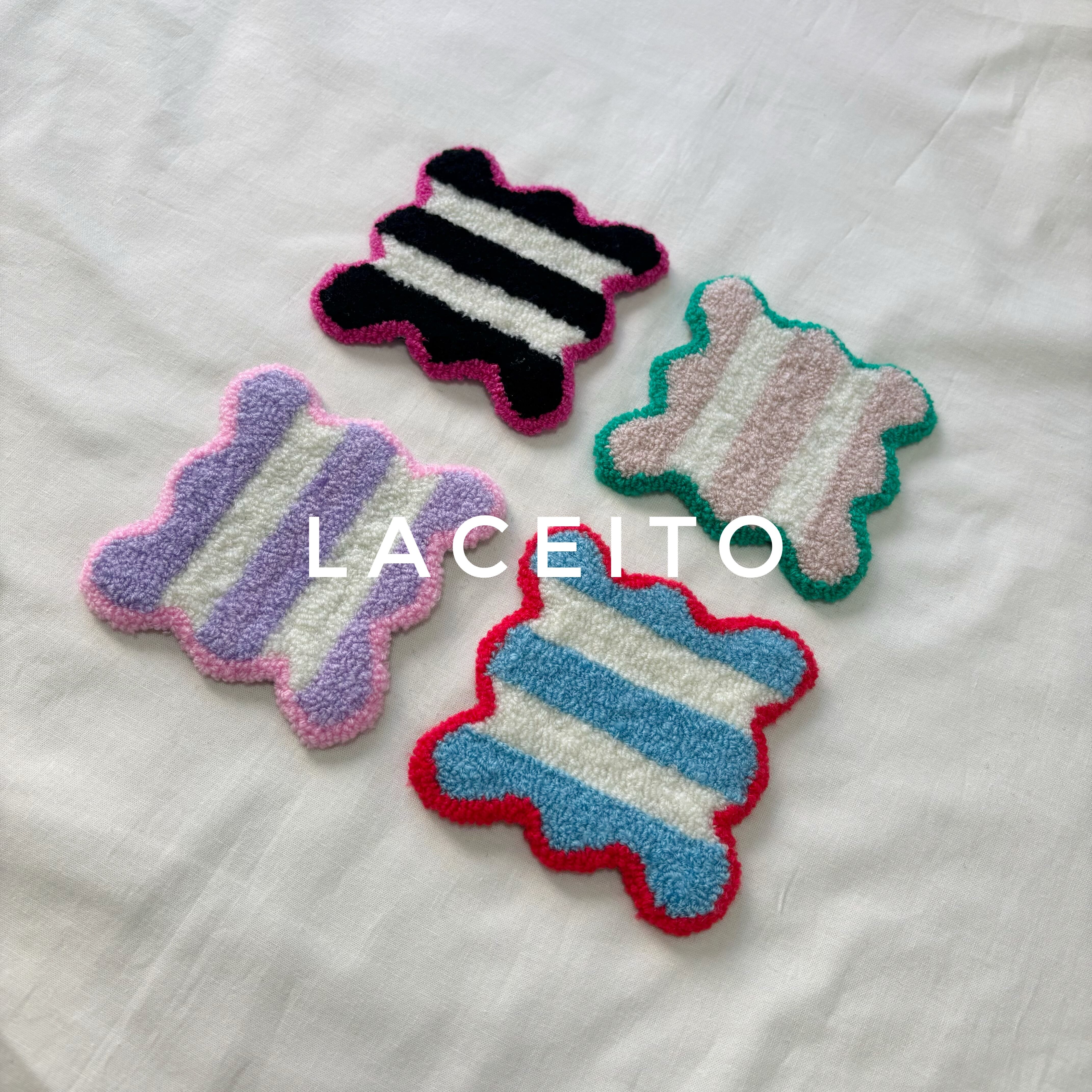 コースター インテリア 韓国風 パンチニードル 北欧風 | Laceito