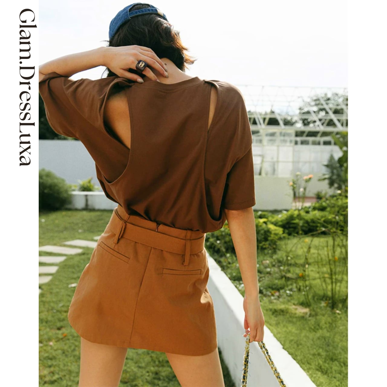 Urban Backline オープンバックTシャツ_T581