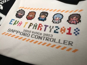 （販売終了) エヴァンゲリオン・CONTROLLERコラボ商品  EVA T PARTY 2018 in SAPPORO限定 ドットTシャツ -キービジュアル-