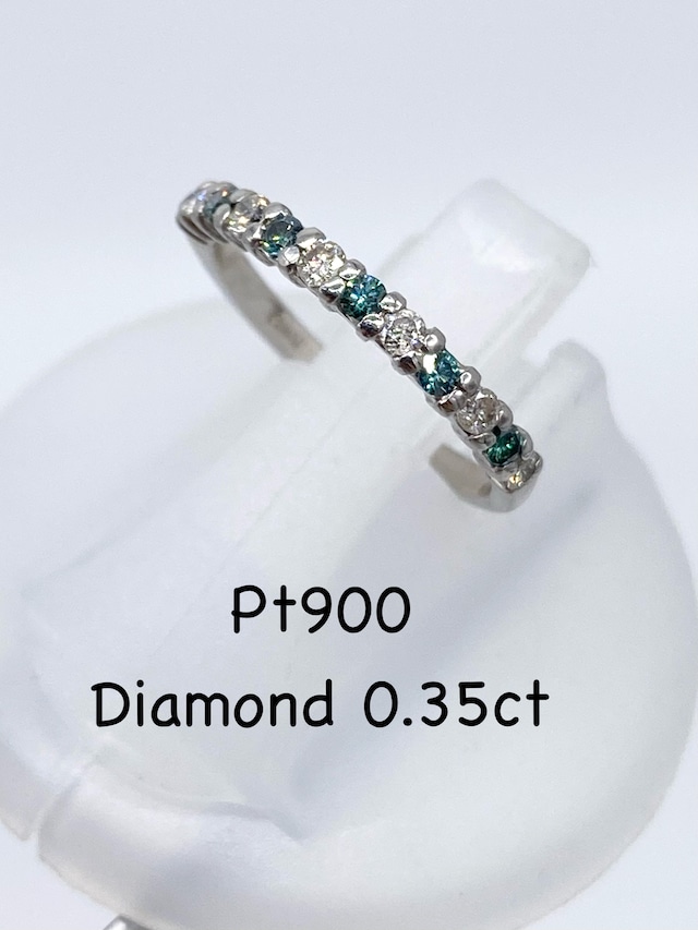 【3日以内返品可（※カード/キャリア決済の場合）ダイヤモンド 計0.35ct Pt900 リング【リフレッシュメント(新品仕上げ・補修・洗浄等済)】