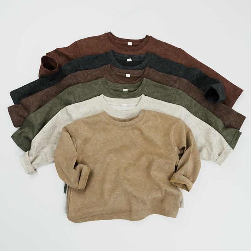 【BABY&KID】秋新作 無地長袖シャツ