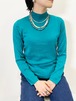 Vintage Turquoise Color Silk/Cotton Knit Top