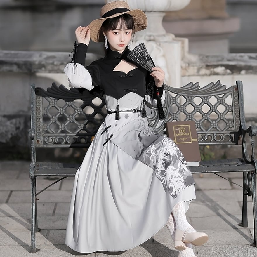 ゴスロリ通販 With U ゴシック ロリィタ ワンピース 華ロリ チャイナ服