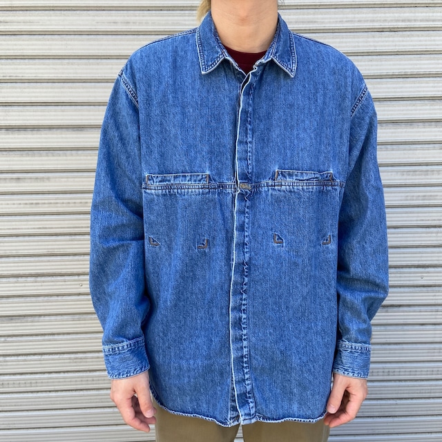 『送料無料』90s Ralph Lauren BLAKE ボタンダウンシャツ オレンジ XL