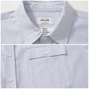 Striped flap pocket shirt 1537